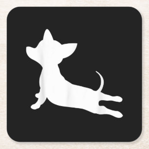 Chiweenie Yoga-Geschenk, Chihuahua-Dackel Rechteckiger Pappuntersetzer