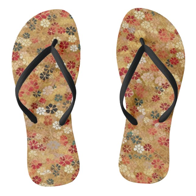 Chiyogami japonais Flore Motif tongs (Semelle)