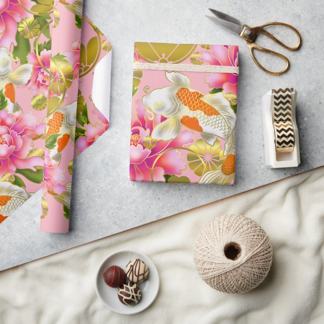 Chiyogami Yuzen Washi Stil Muster Wrapping Paper Geschenkpapier (Kunsthandwerk)