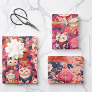 Chiyogami Yuzen Washi Style Muster Geschenkpapier Set