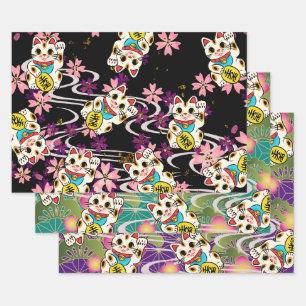 Chiyogami Yuzen Washi Style Muster Geschenkpapier Set