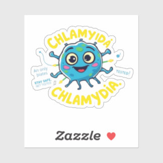 Chlamydia Awareness - Bleibe Safe, lass dich teste Aufkleber