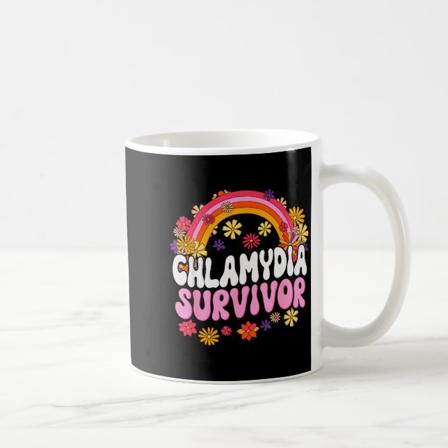 Chlamydia Survivor Funny Graphic  Kaffeetasse (Rechts)