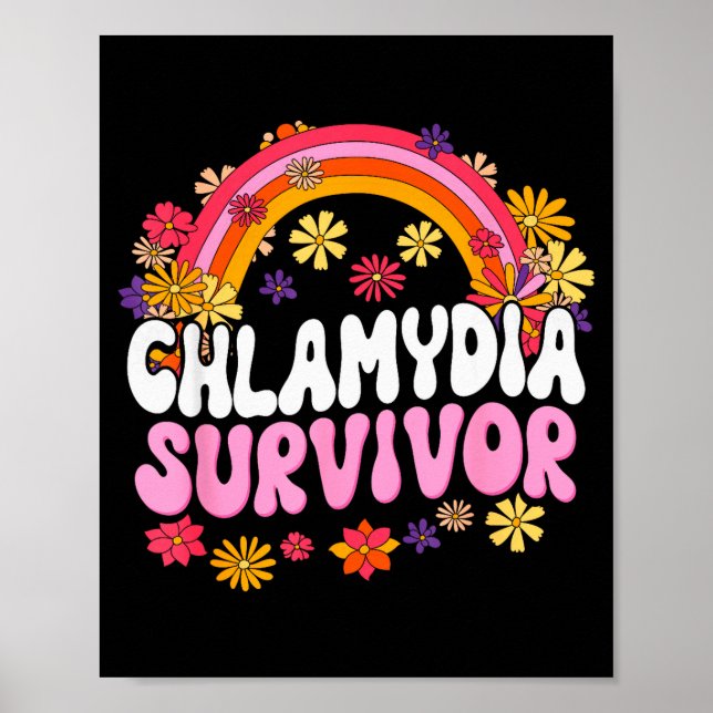 Chlamydia Survivor Funny Graphic  Poster (Vorne)