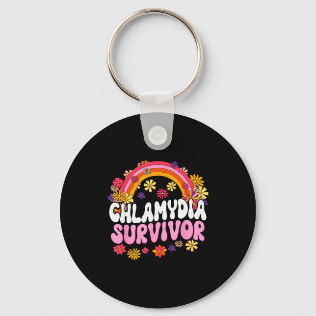 Chlamydia Survivor Funny Graphic  Schlüsselanhänger (Vorderseite)