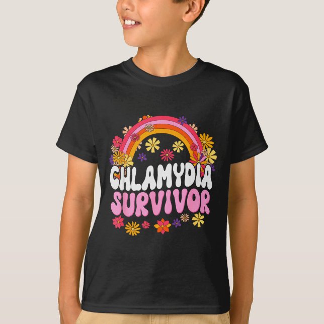 Chlamydia Survivor Funny Graphic  T-Shirt (Vorderseite)