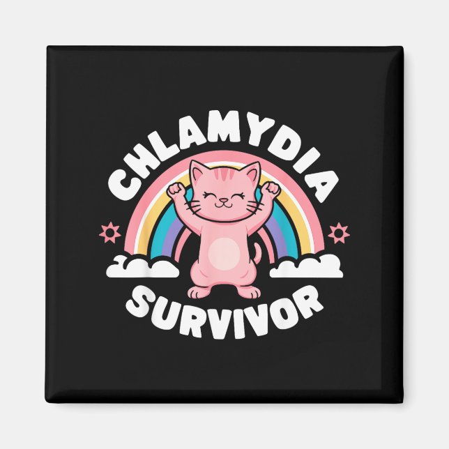 Chlamydia Survivor  Magnet (Vorne)