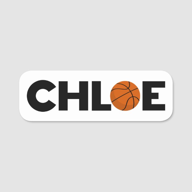 Chloe Basketball Namensschild (Vorderseite)