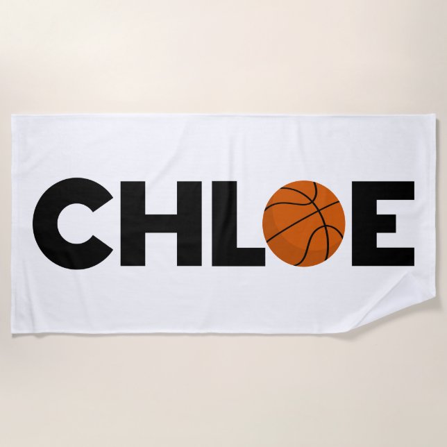 Chloe Basketball Strandtuch (Vorderseite)