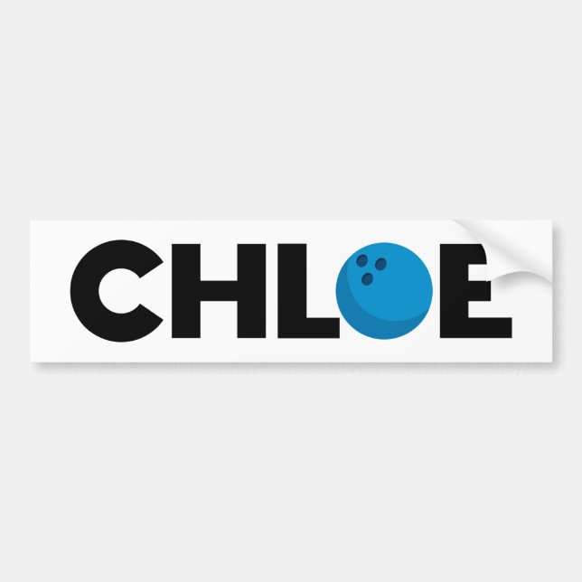 Chloe bowling bumper sticker (Devant)