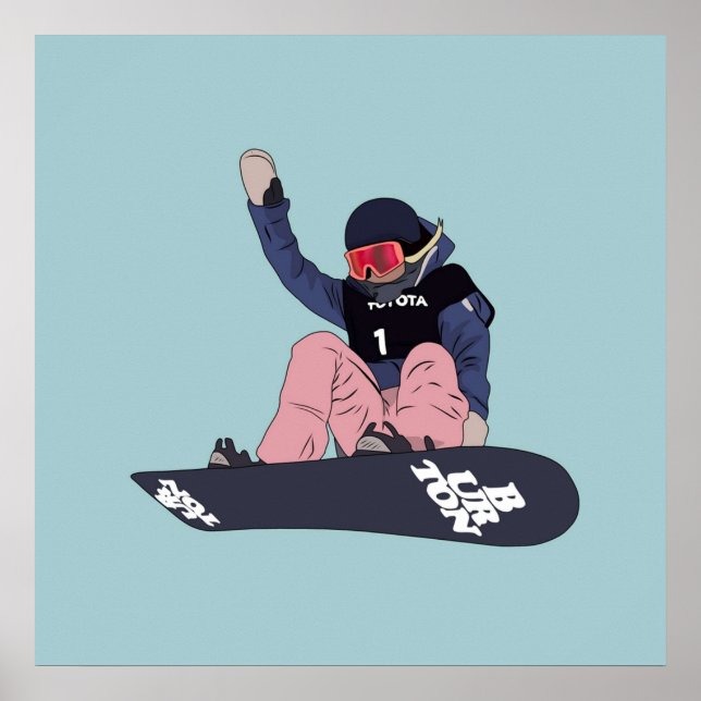 Chloe Kim Snowboarder Poster (Vorne)