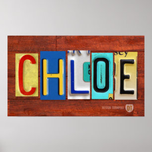 CHLOE-Lizenzschild Name-Zeichen-Plakat Poster