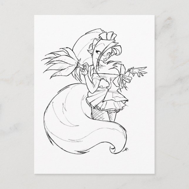 Chloe Maid Postkarte (Vorderseite)