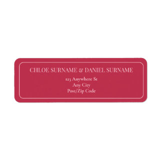 CHLOE Modern Bold Pink UAWG Return Address Label