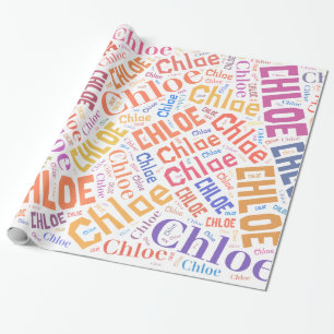 CHLOE Namens-Textentwurf Geschenkpapier