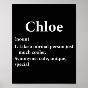 Chloe Namensdefinition Lustig D Poster