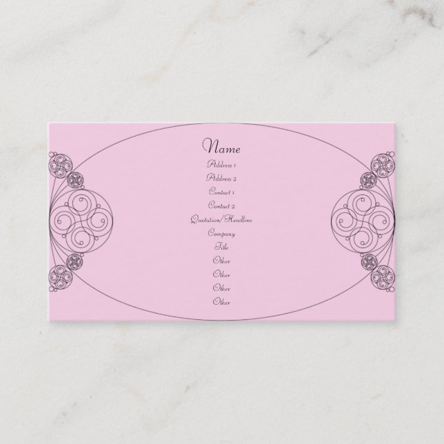 Chloe - Rosa Visitenkarte (Vorderseite)