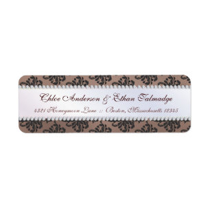 Chloe Soie Damask Couples Étiquette de adresse