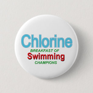 Chlor-Frühstück der Schwimmer Button