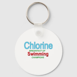 Chlor-Frühstück der Schwimmer Schlüsselanhänger
