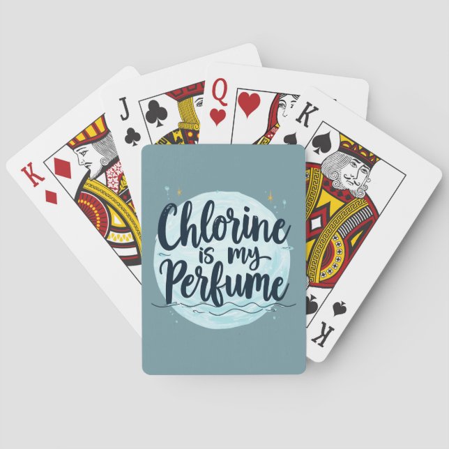 Chlor ist mein Parfüm-Funny-Badziffer Spielkarten (Rückseite)