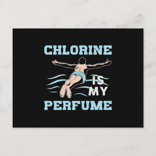 Chlor ist mein Parfüm Schwimmbecken Postkarte