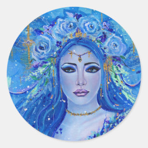 Chloris-Blume-Göttin von Renee Lavoie Runder Aufkleber