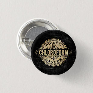 Chloroform Vintage Style Gift Label Button