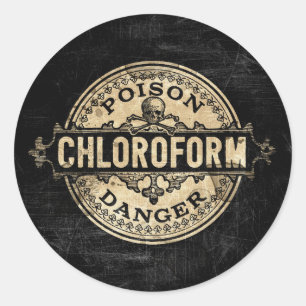 Chloroforme Vintage Style Poison Étiquette