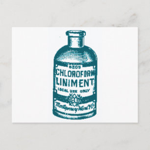 Chloroformflasche Postkarte