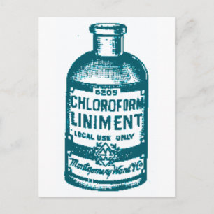 Chloroformflasche Postkarte