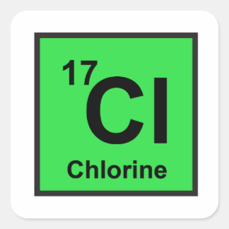 Chlorsticker Quadratischer Aufkleber