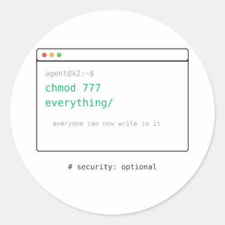 chmod 777 Tout - Autocollant Cadeau Dev