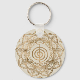 Cho Ku Rei - Pastellgold lotus mandala Schlüsselanhänger