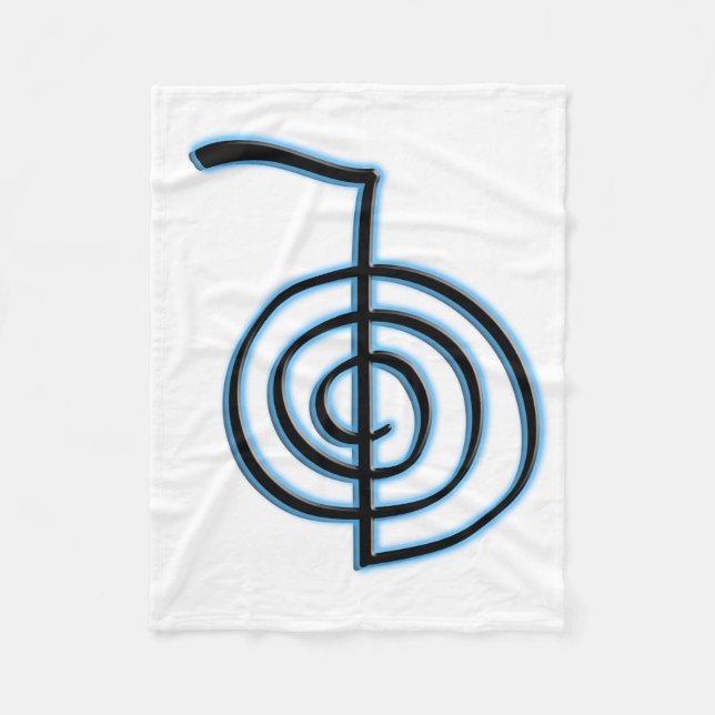 Cho Ku Rei Reiki Symbol Fleecedecke (Vorderseite)