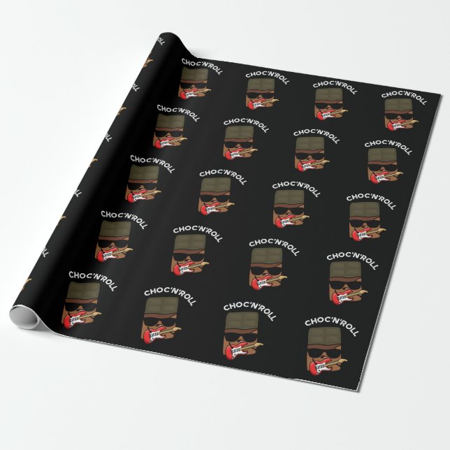 Choc and Roll Funny Chocolate Pub Dark BG Geschenkpapier (Ungerollt)