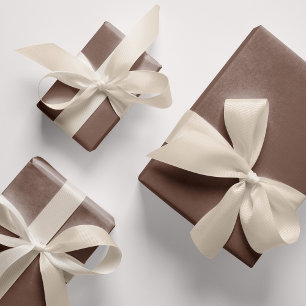 Choc Brown Solid Color 9C7F74 Geschenkpapier Set