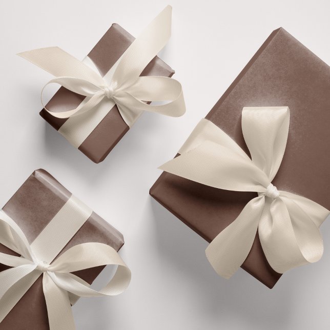 Choc Brown Solid Color 9C7F74 Geschenkpapier Set (Choc Brown Solid Color 9C7F74 Wrapping Paper Sheets)