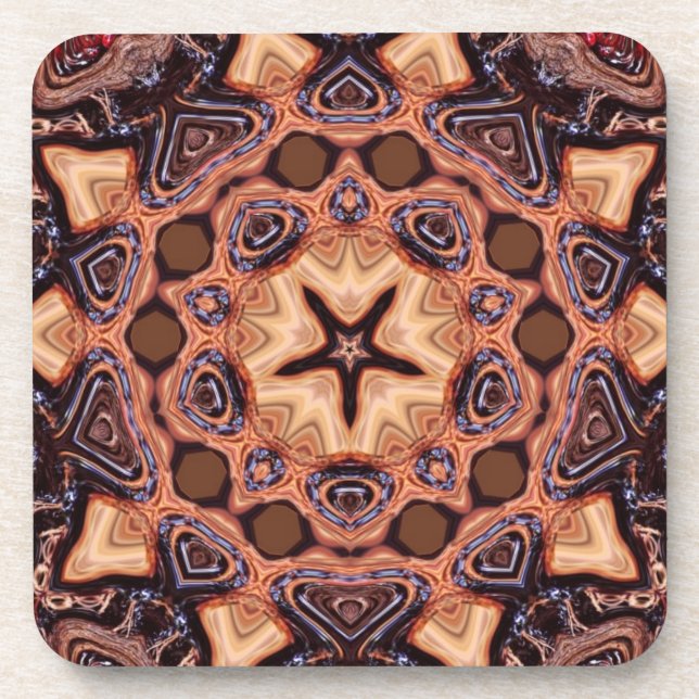 Choc Chip Mandala Geometrie : Set von 6 Jahren Getränkeuntersetzer (Vorderseite)