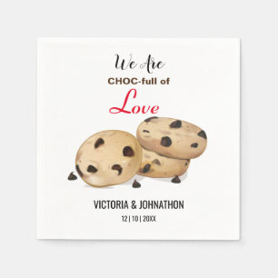 Choc full of Liebe Cookie Vielen Dank Hochzeitsf Serviette