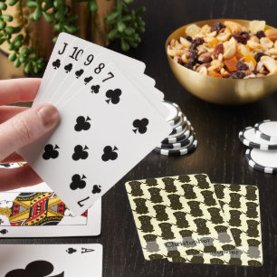Choc Labrador-Hund-Design, beliebiger Hintergrund Spielkarten