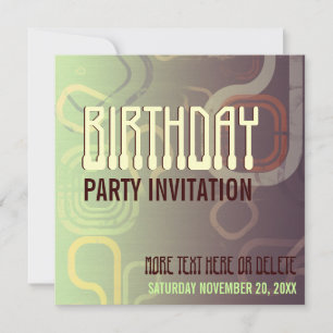 Choc Mint Retro Electro Party Geburtstagseinladung Einladung