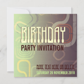 Choc Mint Retro Electro Party Geburtstagseinladung Einladung