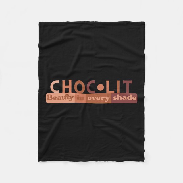Choclit Brown Sugar Babe Afro Queen African Americ Fleecedecke (Vorderseite)