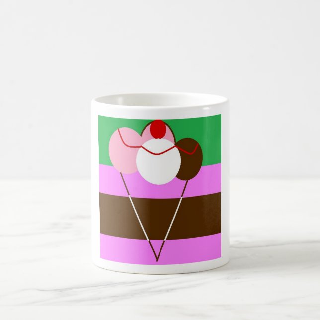 Choco-Creme-Erdbeere-Eiscreme Kaffeetasse (Mittel)