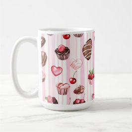 Choco Heart Large Pattern Tasse