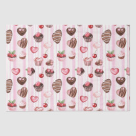 Choco Heart Valentine's Gewebeschlagpapier Seidenpapier
