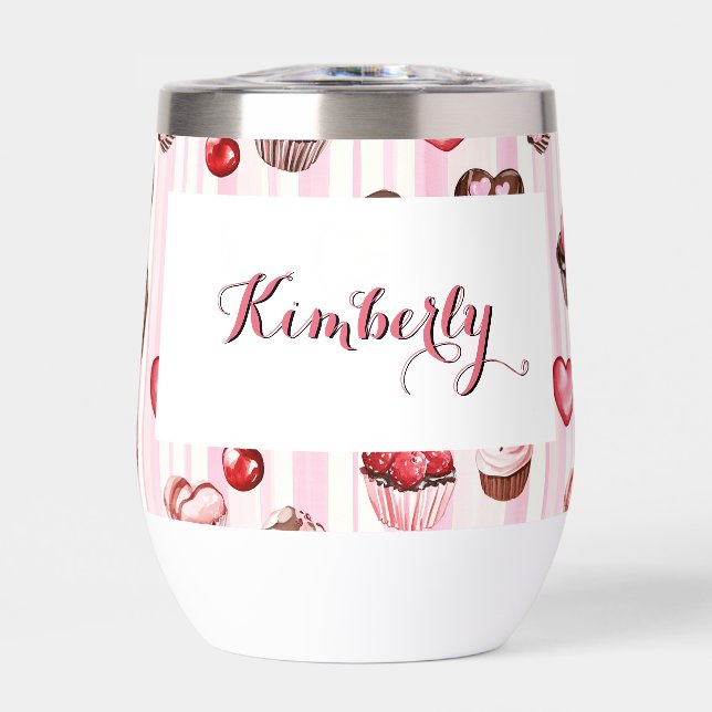 Choco-Herz individuell anpassbarer Thermal-Tumbler (Vorderseite)
