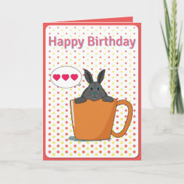 Choco lapin Bonne carte d'anniversaire