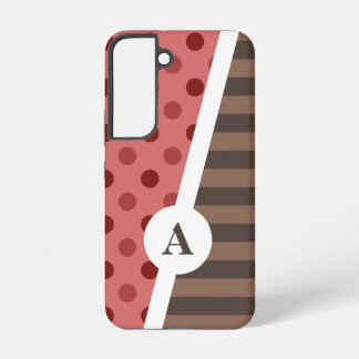 Choco Strawberry Polka Dot and Stripmuster Samsung Galaxy Hülle
